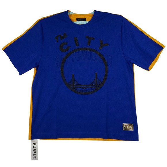 Mitchell & Ness Other - Purple Brand Warriors Mitchell & Ness NBA XL XLarge Jersey Shirt Blue Yellow NWT
